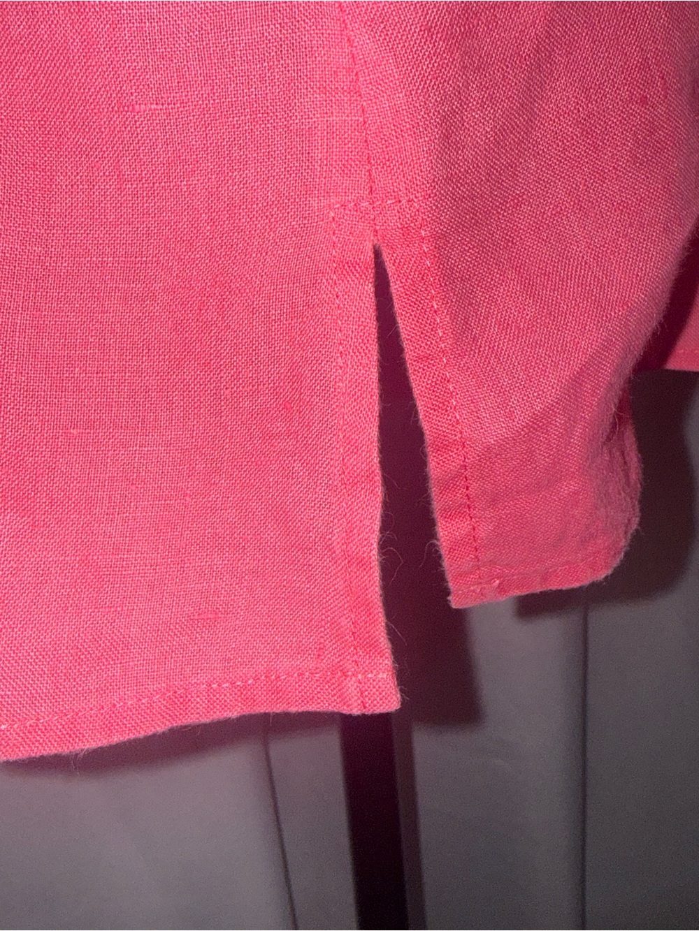 Talbots Bright Coral Tie-Neck Tunic - Picture 4 of 9